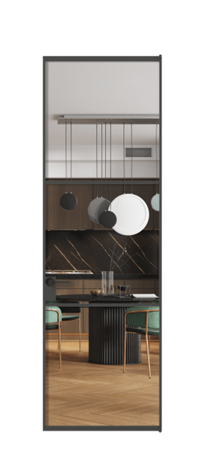 Алюминиевая дверь АЛПЛ040.03  Прозрачное стекло "Кристал Вижн", калёное Цена 153480  | Volhovec