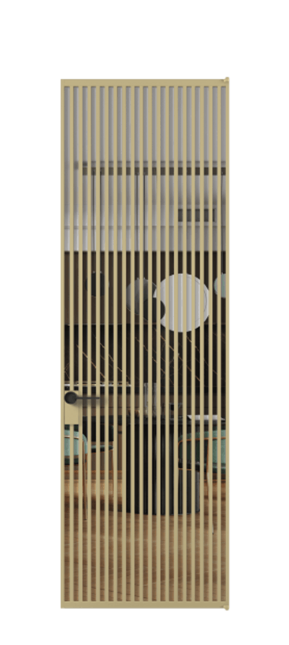 Алюминиевая дверь АЛПЛ040.06  Прозрачное стекло "Кристал Вижн", калёное Цена 252920  | Volhovec