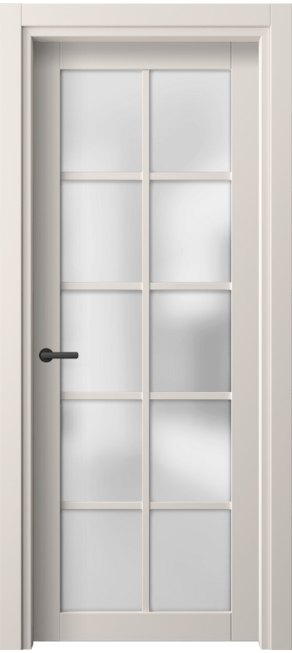 Межкомнатная дверь Neo 2106 ПЭТ тёплый-белый Сатинированное стекло Цена 28639 ₽ | Volhovec