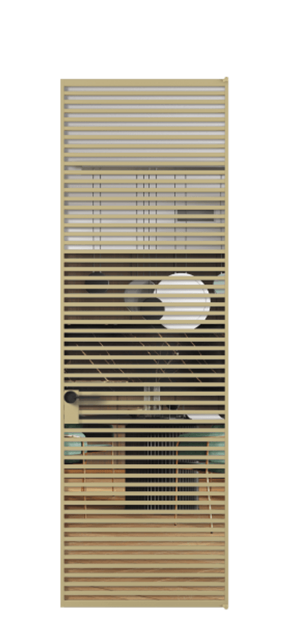 Алюминиевая дверь АЛПЛ040.07  Прозрачное стекло "Кристал Вижн", калёное Цена 252920  | Volhovec