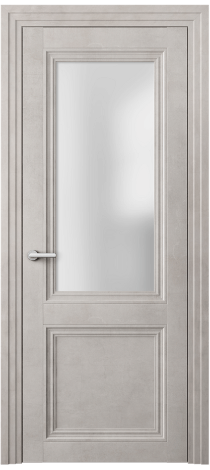 Межкомнатная дверь Центро 2524 Леон серебро Сатинированное стекло Цена 56679 ₽ | Volhovec