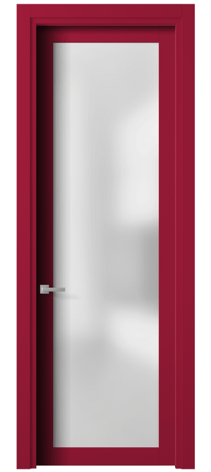 Межкомнатная дверь Планум 2102 Матовый белоснежный Сатинированное стекло Цена 65899 ₽ | Volhovec