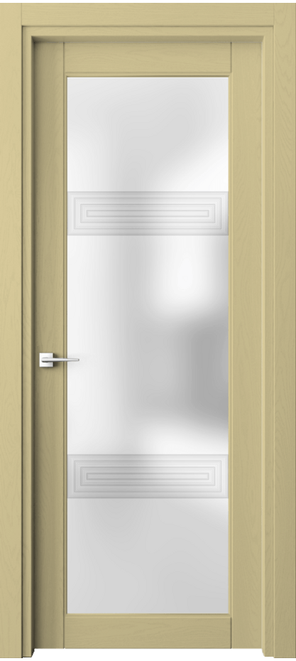 Межкомнатная дверь Эго 6112 Дуб белоснежный Сатинированное стекло "3Д" Цена 173800 ₽ | Volhovec