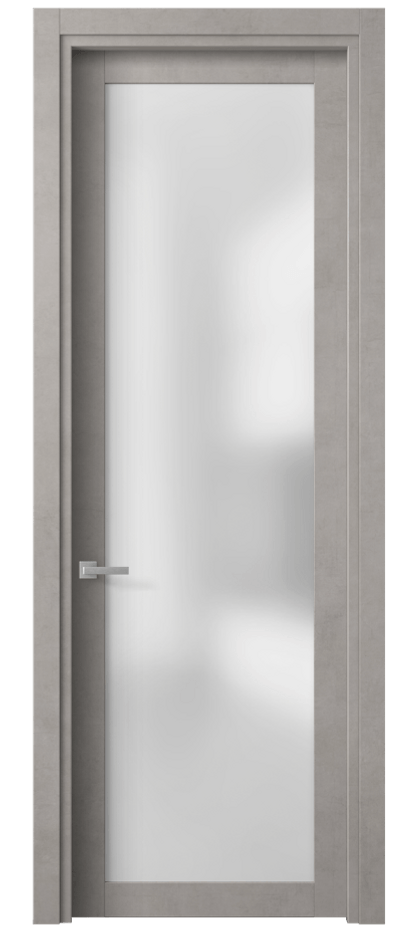 Межкомнатная дверь Планум 2102 Леон серебро Сатинированное стекло Цена 42220 ₽ | Volhovec