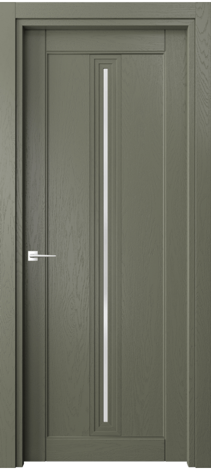 Межкомнатная дверь Эго 6123 Дуб оливковый тёмный Сатинированное стекло Цена 125299 ₽ | Volhovec