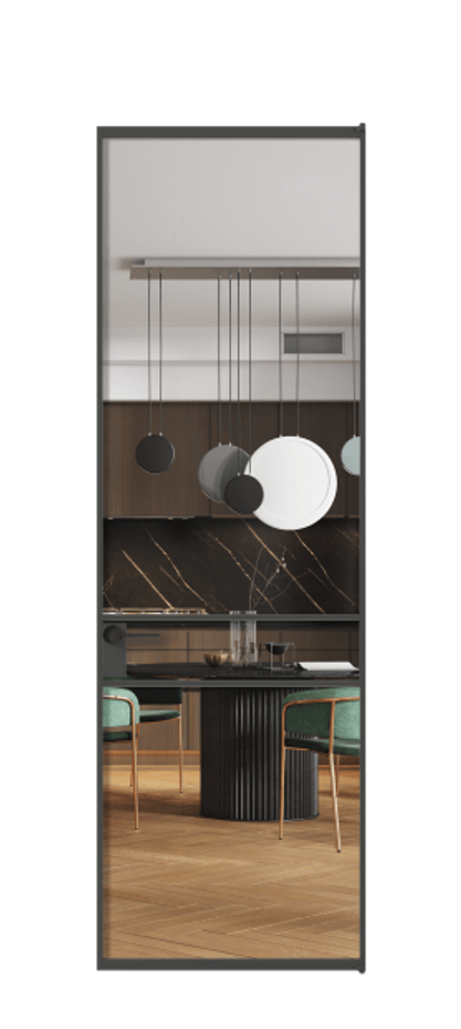 Алюминиевая дверь АЛПЛ040.02  Прозрачное стекло "Кристал Вижн", калёное Цена 153480  | Volhovec