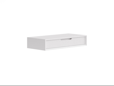 Мебель Консоль подвесная Вельвет 1 ящик. Цвет Матовый пудровый белый. Материал Гладкая эмаль. Коллекция Консоль подвесная Вельвет 1 ящик. Картинка.