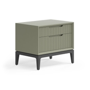 Тумба прикроватная Velvet 2 ящика Матовый оливковый тёмный