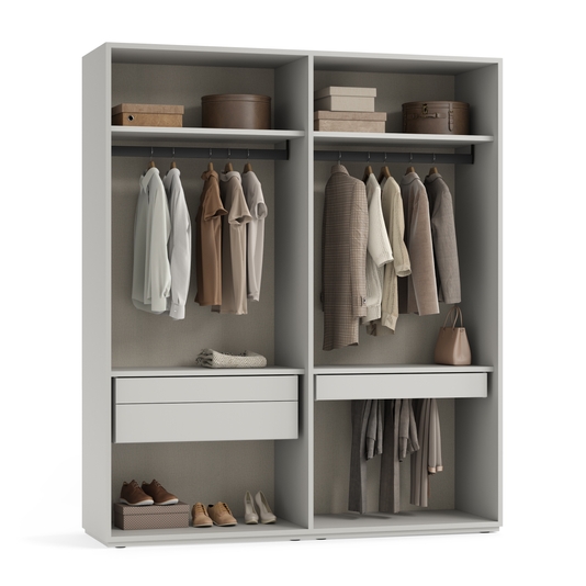 Мебель Гардеробные Модуле. Цвет ПЭТ белоснежный. Материал ПЭТ. Коллекция Идея 1. Картинка.