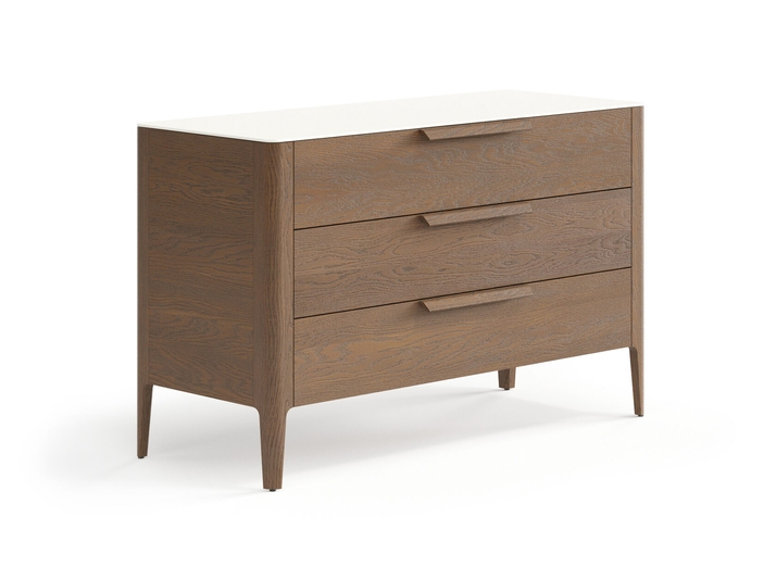 Мебель Комод Пьега 3 ящика. Цвет Дуб туманный матовый. Материал Массив дуба матовый. Коллекция Комод Пьега 3 ящика. Картинка.