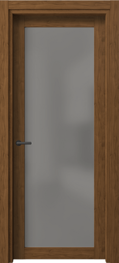 Дверь межкомнатная 2102 ЛОР Серый сатин триплекс. Цвет Лесной орех. Материал Ламинатин. Коллекция Нео. Картинка.