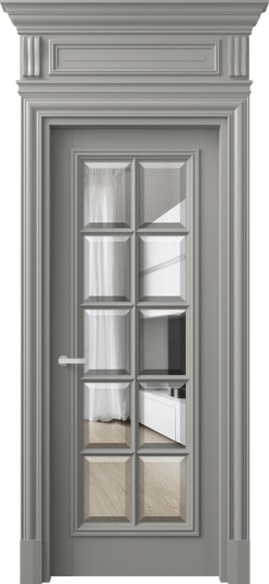 Дверь межкомнатная 7310 МНСР ПРОЗ Ф. Цвет Матовый нейтральный серый. Материал Гладкая эмаль. Коллекция Антик. Картинка.