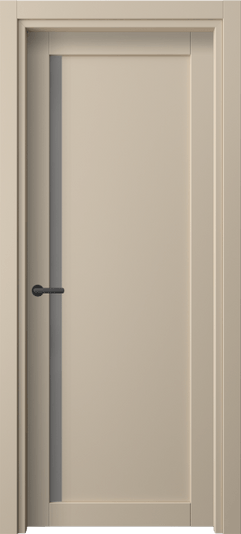 Дверь межкомнатная 2110 ПЭСБ Серый сатин триплекс. Цвет ПЭТ светло-бежевый. Материал ПЭТ. Коллекция Нео. Картинка.