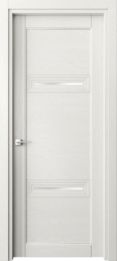 Дверь межкомнатная 6113 ДБЖ САТ. Цвет Дуб жемчуг. Материал Массив дуба эмаль. Коллекция Эго. Картинка.