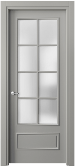Межкомнатная дверь 8112 МНСР САТ. Цвет Матовый нейтральный серый. Материал Гладкая эмаль. Коллекция Париж. Фото. Дверь межкомнатная 8112 МНСР САТ. Цвет Матовый нейтральный серый. Материал Гладкая эмаль. Коллекция Париж. Картинка.
