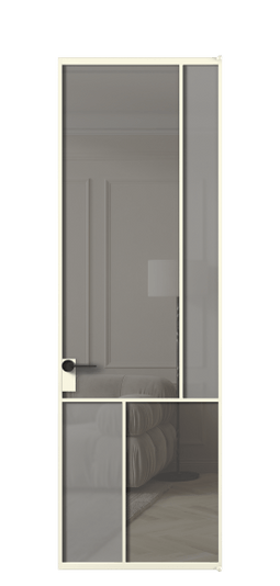 Межкомнатная дверь АЛПЛ041.21 АМБ Серый сатин матовое + Серый прозрачное. Цвет Алюминий молочно-белый. Материал Алюминий в эмали. Коллекция Мозаик. Фото. Дверь межкомнатная АЛПЛ041.21 АМБ Серый сатин матовое + Серый прозрачное. Цвет Алюминий молочно-белый. Материал Алюминий в эмали. Коллекция Мозаик. Картинка.