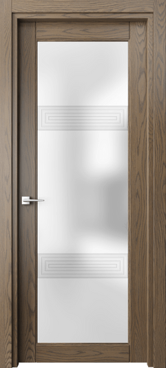 Дверь межкомнатная 6112 ДММ 3D. Цвет Дуб мраморный. Материал Массив дуба. Коллекция Эго. Картинка.