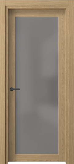 Дверь межкомнатная 2102 ЖМД Серый сатин триплекс. Цвет Жемчужный дуб. Материал Ламинатин. Коллекция Нео. Картинка.