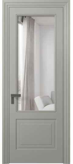 Межкомнатная дверь 8352 МНСР Двустороннее зеркало. Цвет Матовый нейтральный серый. Материал Гладкая эмаль. Коллекция Рокка. Фото. Дверь межкомнатная 8352 МНСР Двустороннее зеркало. Цвет Матовый нейтральный серый. Материал Гладкая эмаль. Коллекция Рокка. Картинка.