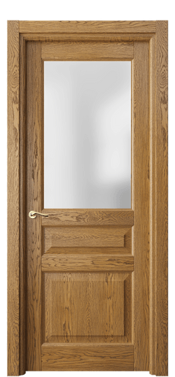 Дверь межкомнатная 0710 ДМД.Б САТ. Цвет Дуб медовый брашированный. Материал Массив дуба брашированный. Коллекция Лигнум. Картинка.
