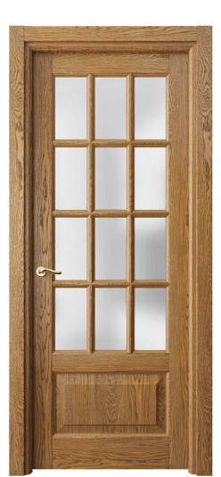 Дверь межкомнатная 0728 ДМД.Б САТ. Цвет Дуб медовый брашированный. Материал Массив дуба брашированный. Коллекция Лигнум. Картинка.
