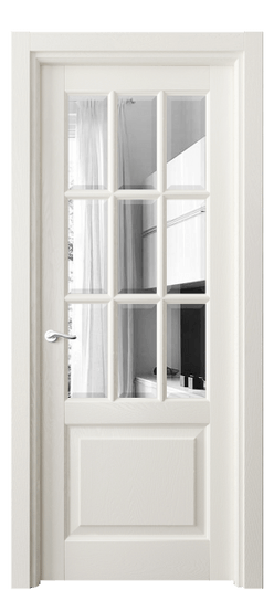 Дверь межкомнатная 0748 ДБЖ ЗЕР-Ф. Цвет Дуб жемчуг. Материал Массив дуба эмаль. Коллекция Лигнум. Картинка.