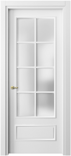 Межкомнатная дверь 8112 МБЛ САТ. Цвет Матовый белоснежный. Материал Гладкая эмаль. Коллекция Париж. Фото. Дверь межкомнатная 8112 МБЛ САТ. Цвет Матовый белоснежный. Материал Гладкая эмаль. Коллекция Париж. Картинка.