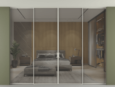 Перегородка Формато внутри проёма скрытое крепление в потолок 4 створки