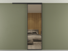 Перегородка Formato вдоль стены на потолок 1 створка