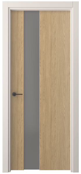 Дверь межкомнатная 4224 ЖМД СЕР САТ. Цвет Жемчужный дуб. Материал Ламинатин. Коллекция Фридом. Картинка.